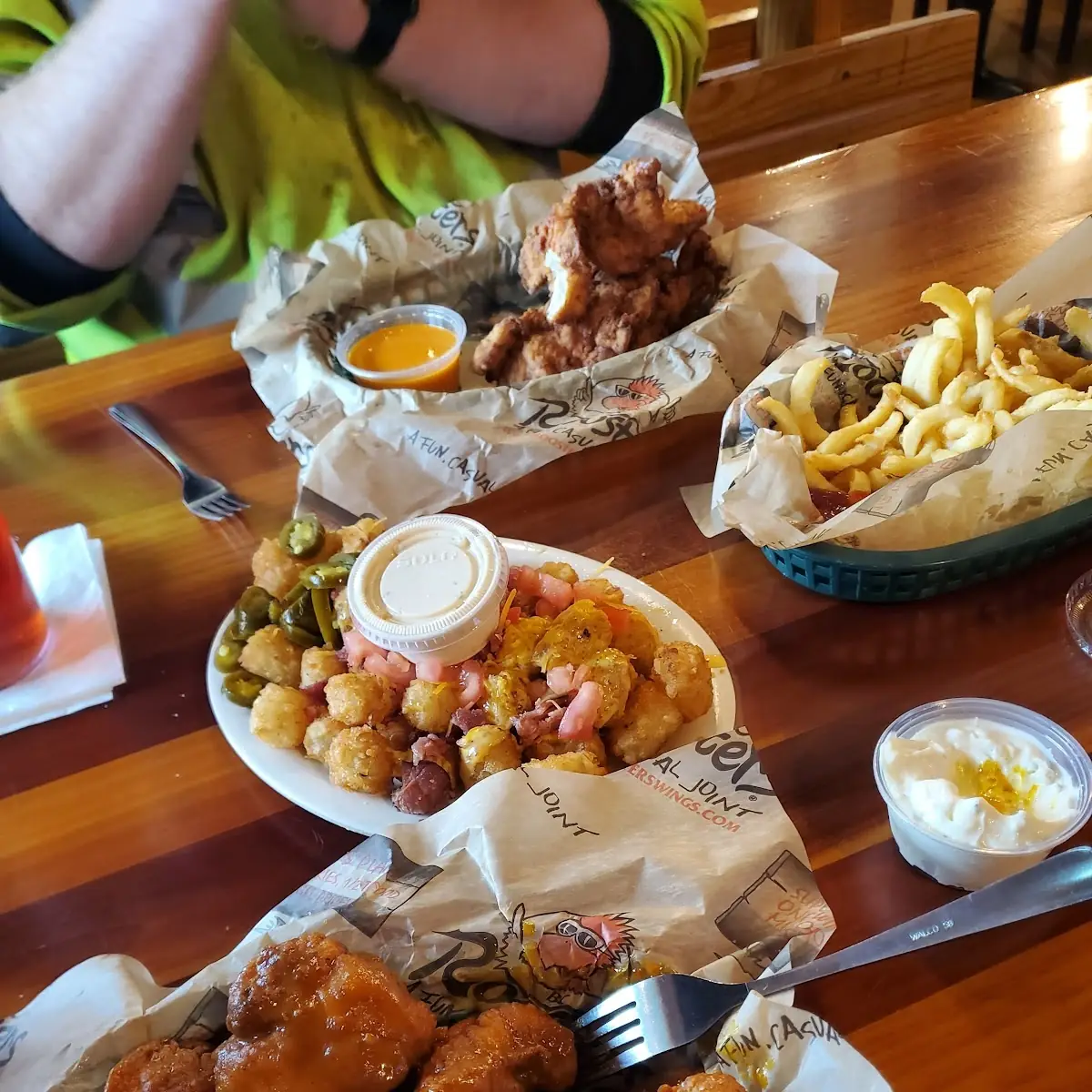 Boneless Wings and Dumpster with Carolina BBQ Wings