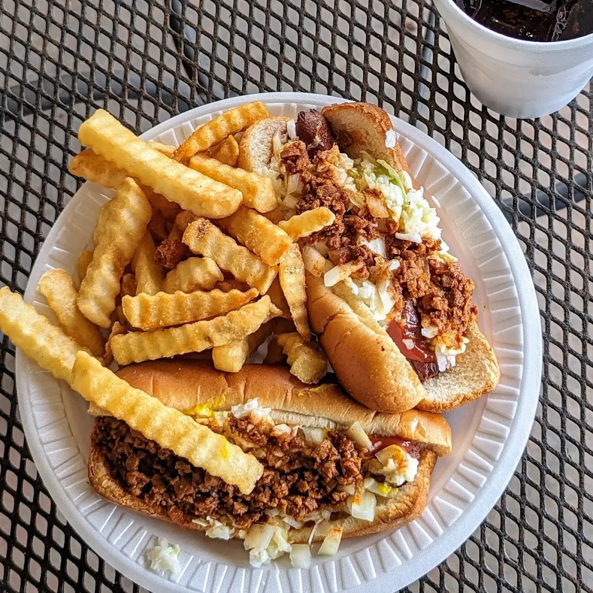 Beef Hot Dog and Fries