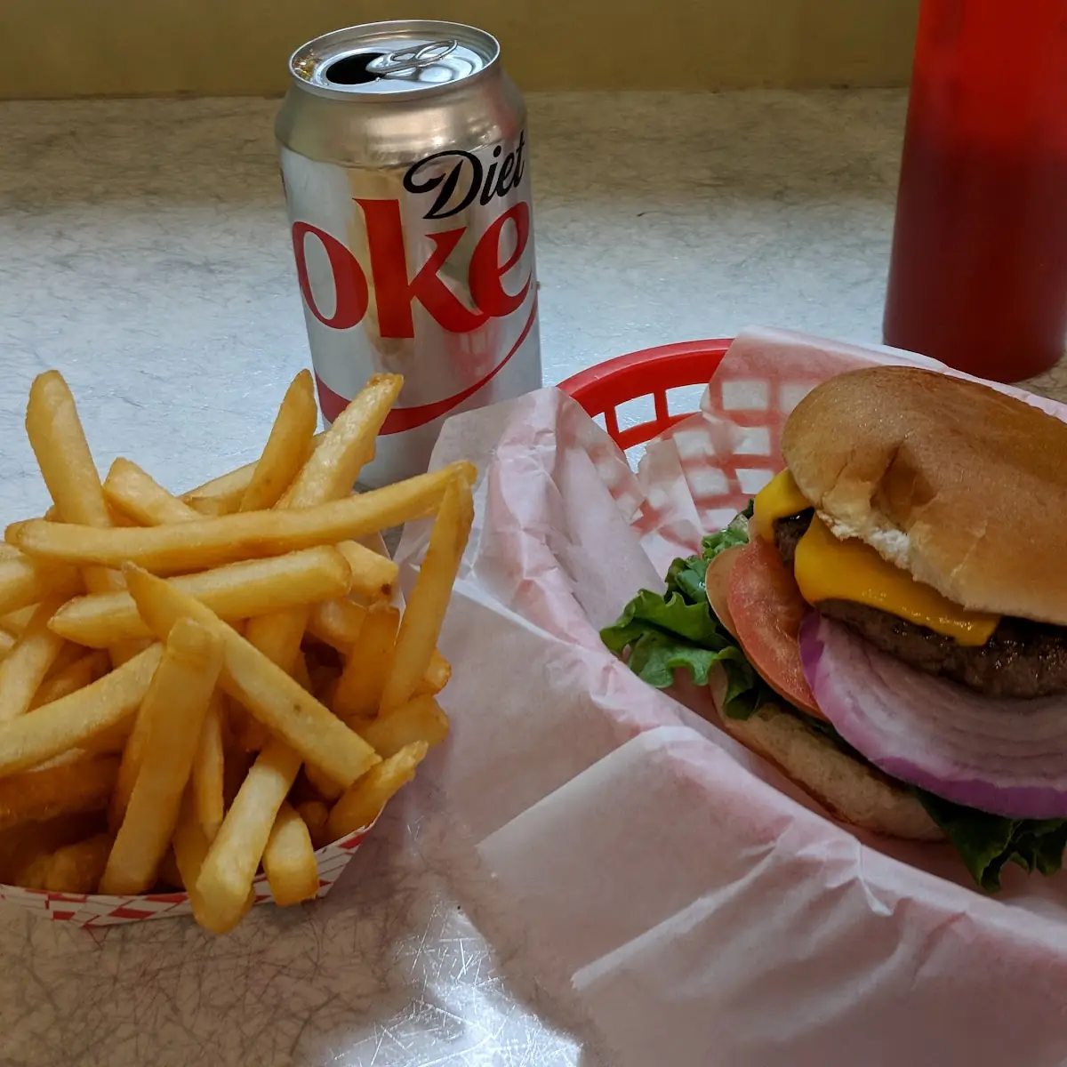 Hamburger with American Cheese Combo