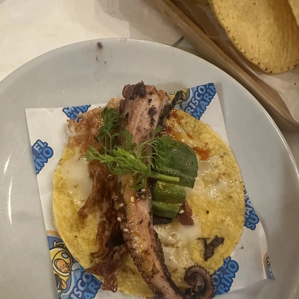 Grilled Octopus and Fish Tacos