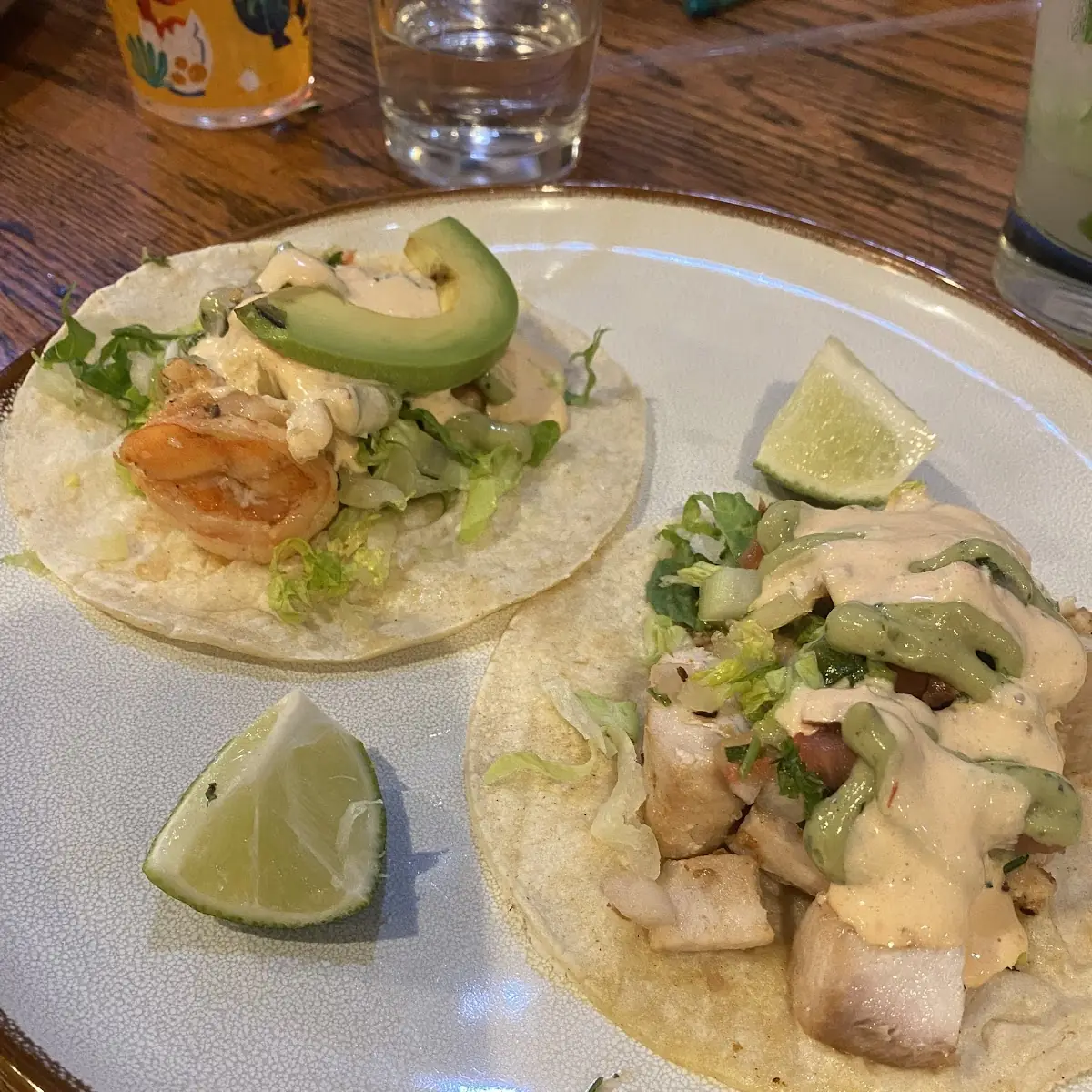 Camerone and Mahi Tacos