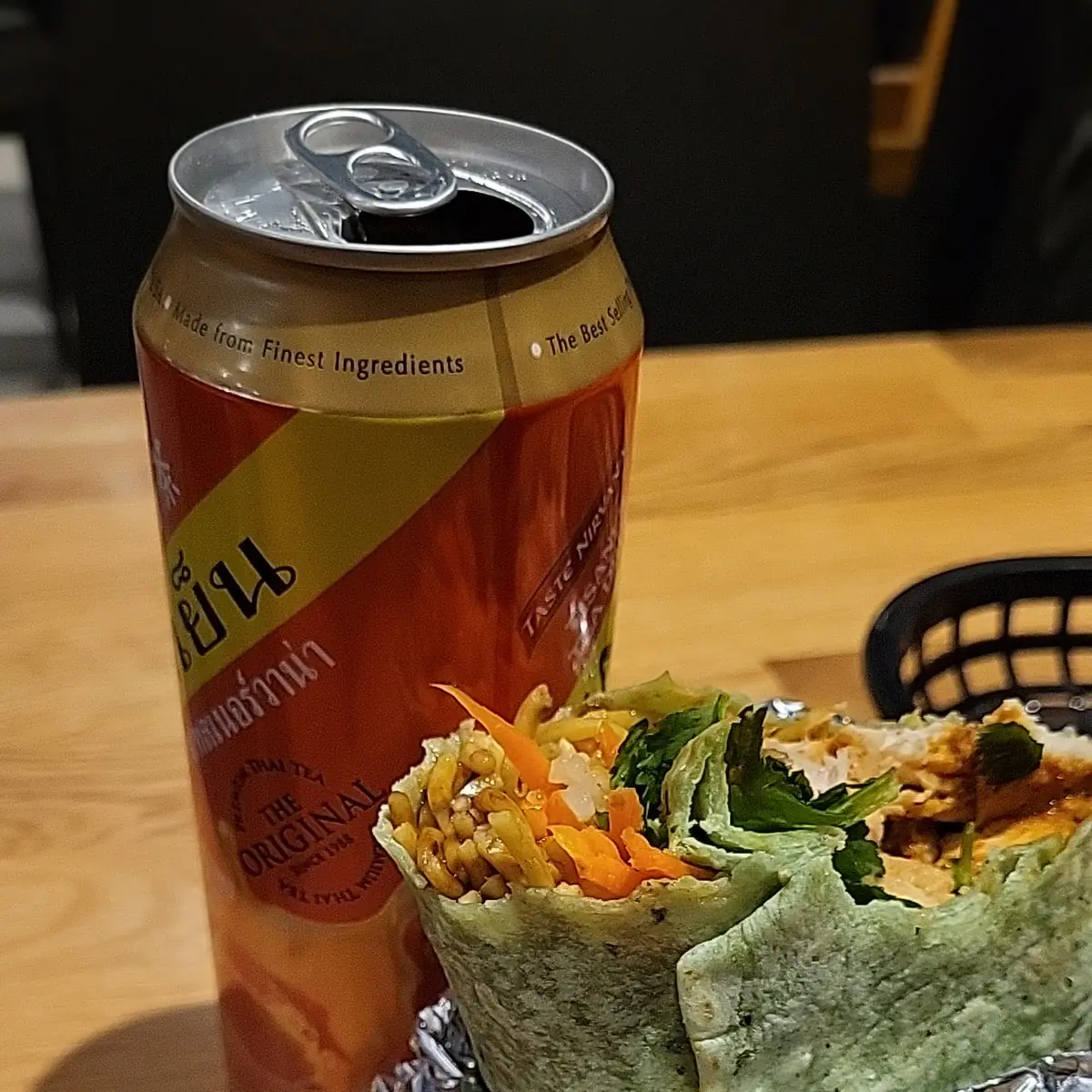 Banh MI Wrap and Thai Tea