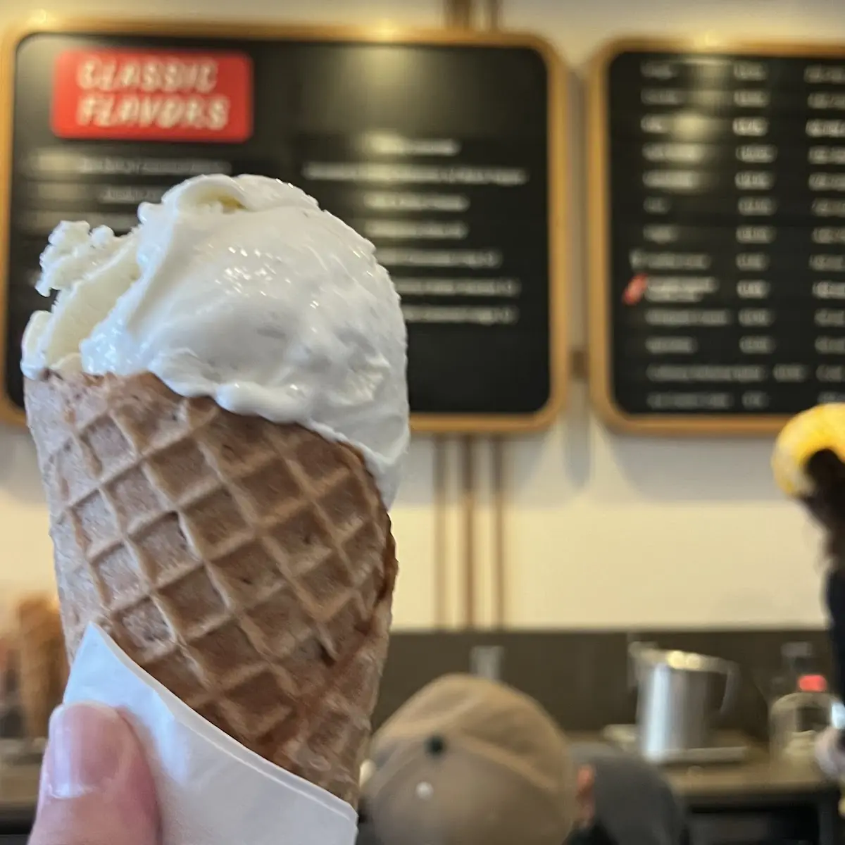 House Made Waffle Cone on the Side
