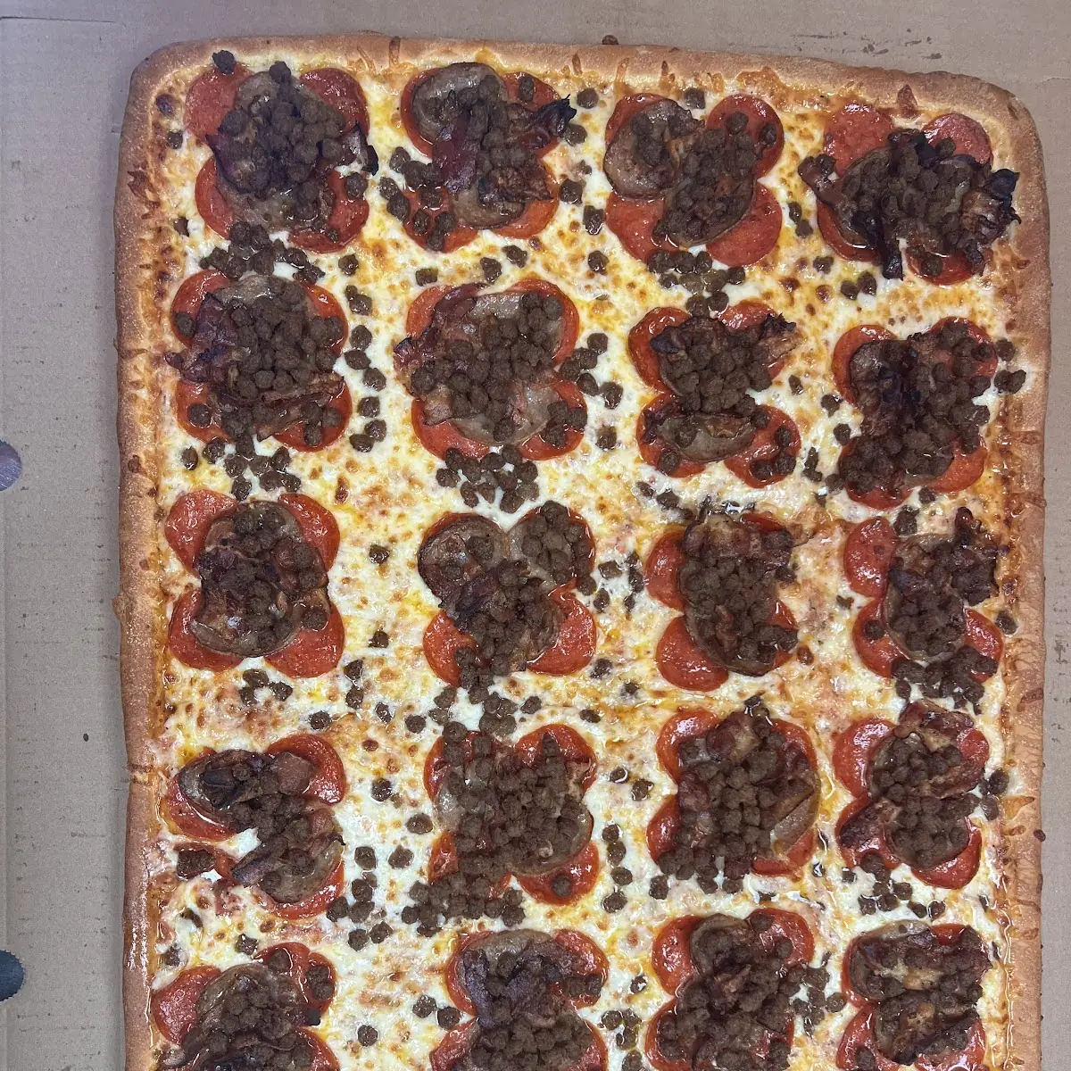 Party Pizza Pepperoni and Burger