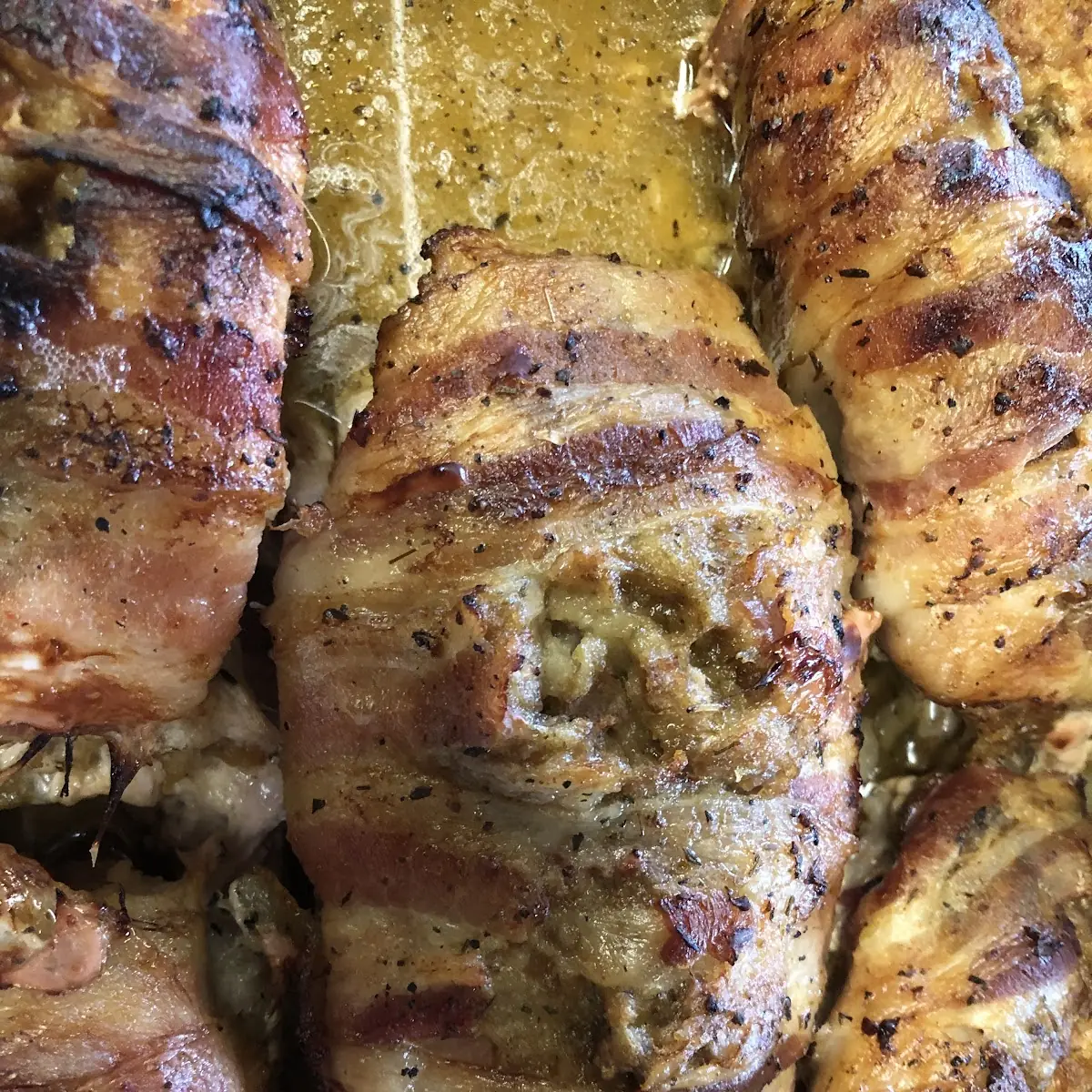 Stuffed Pork Chop with Bacon