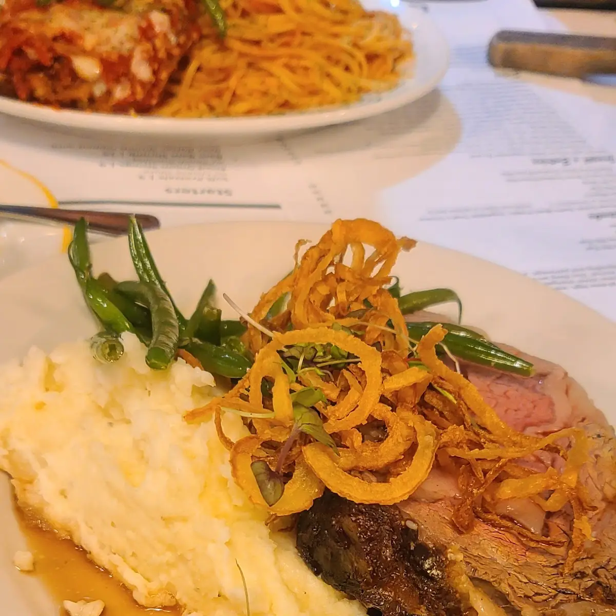 Prime Rib with Garlic Mashed Potatoes