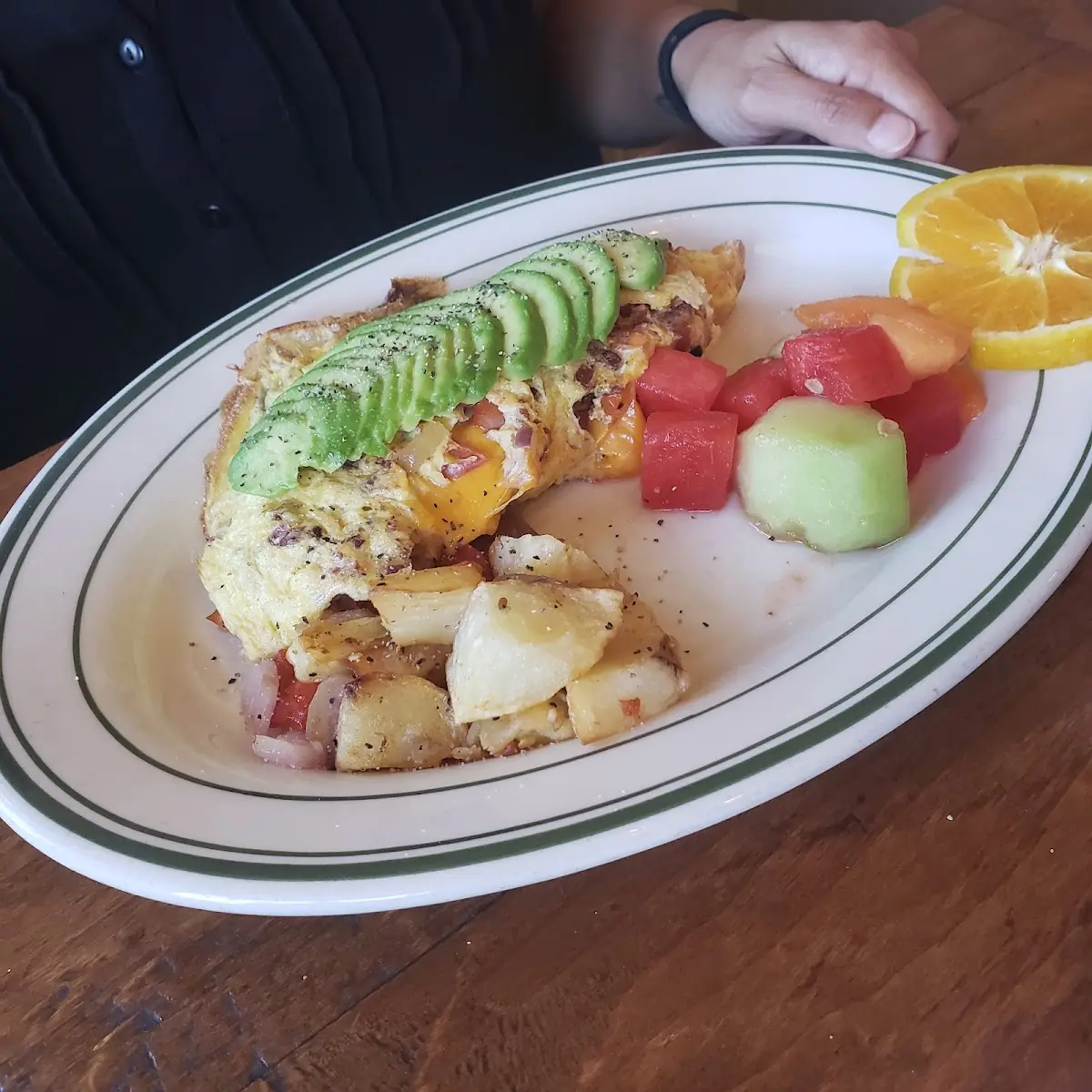 Avocado Omelette with Breakfast Potatoes