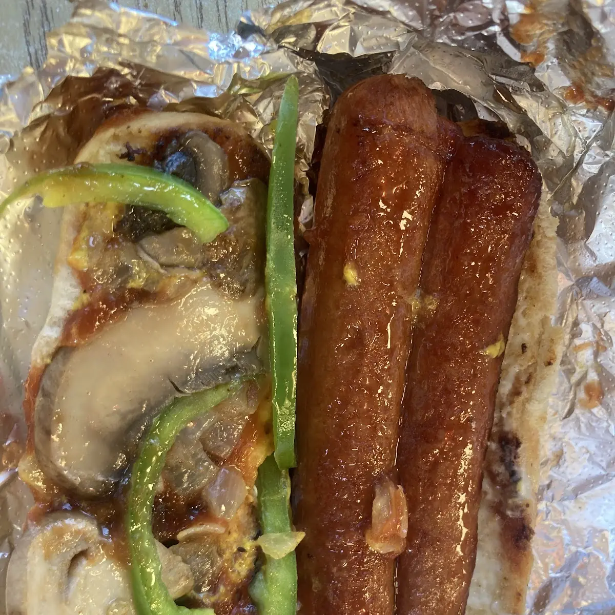 Hot Dog with BBQ Sauce