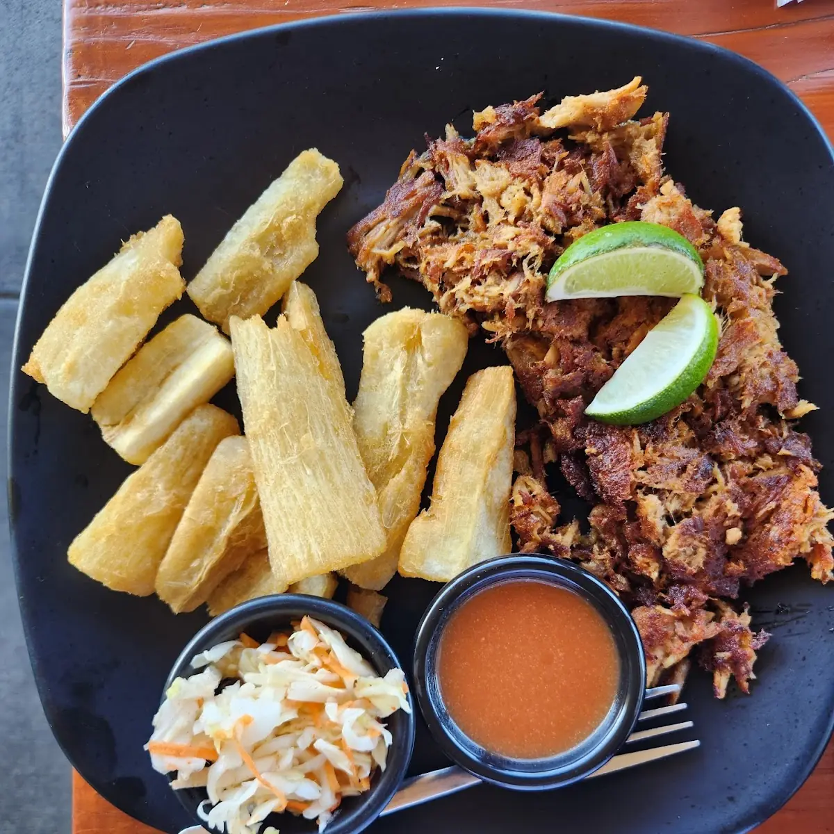 Fried Yuca Con Chicharron
