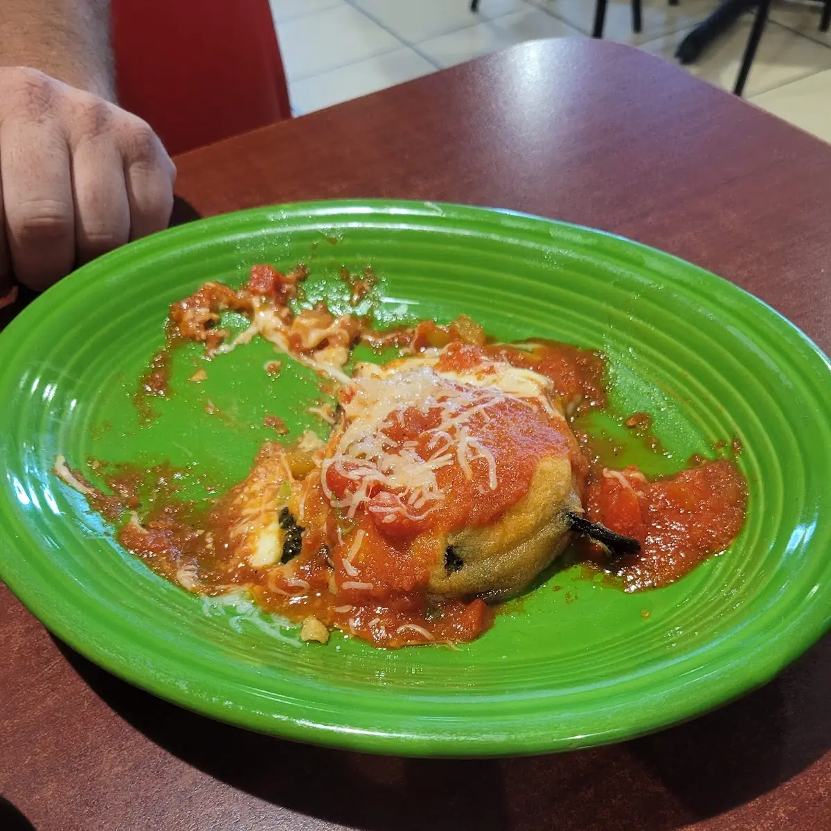 Chile Relleno Cheese Enchilada & Bean Burrito
