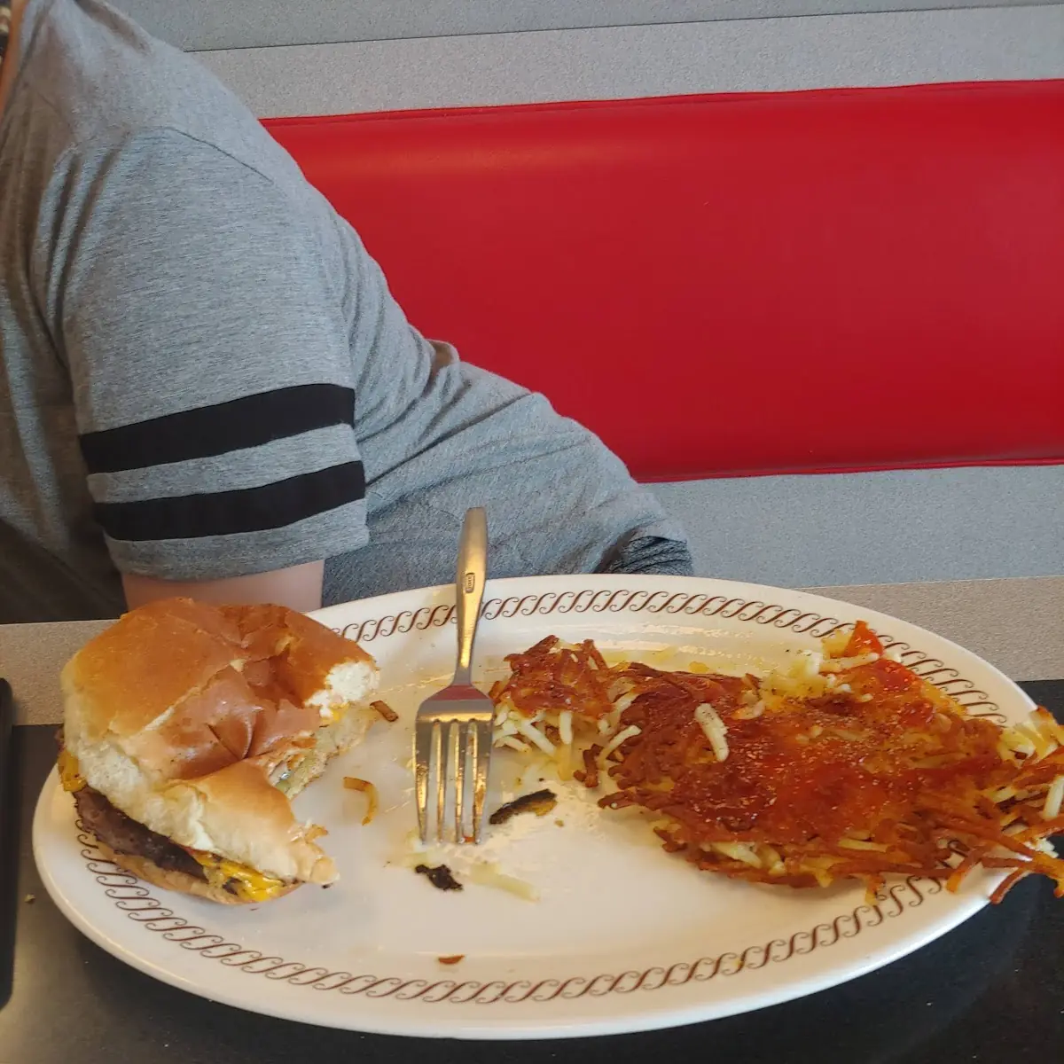 Bacon Cheeseburger and Hash Browns