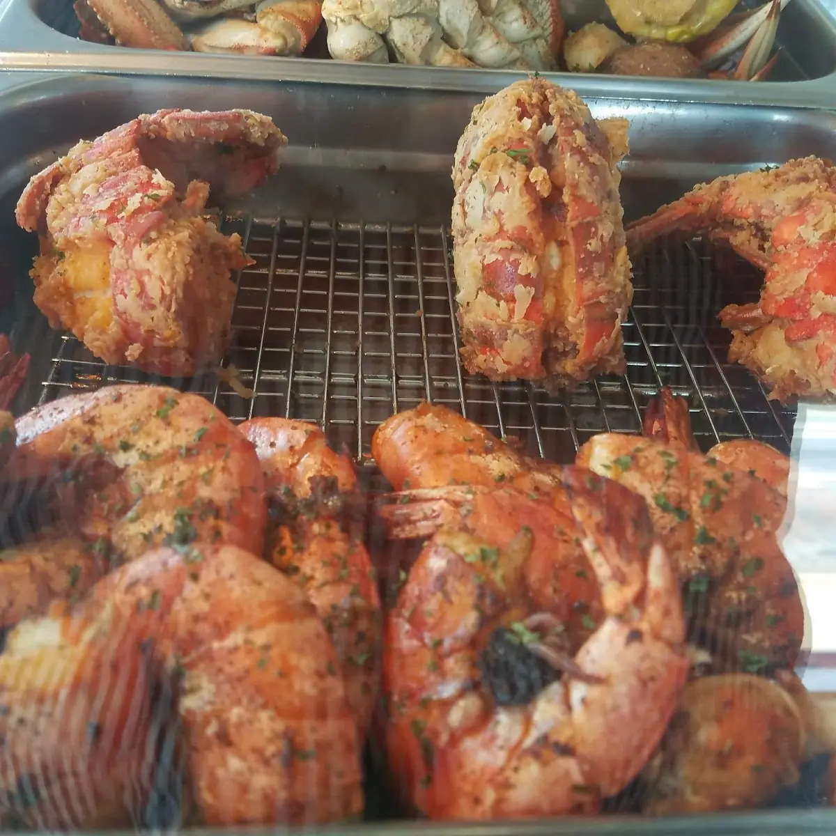 Fried Lobster and Grilled Shrimp