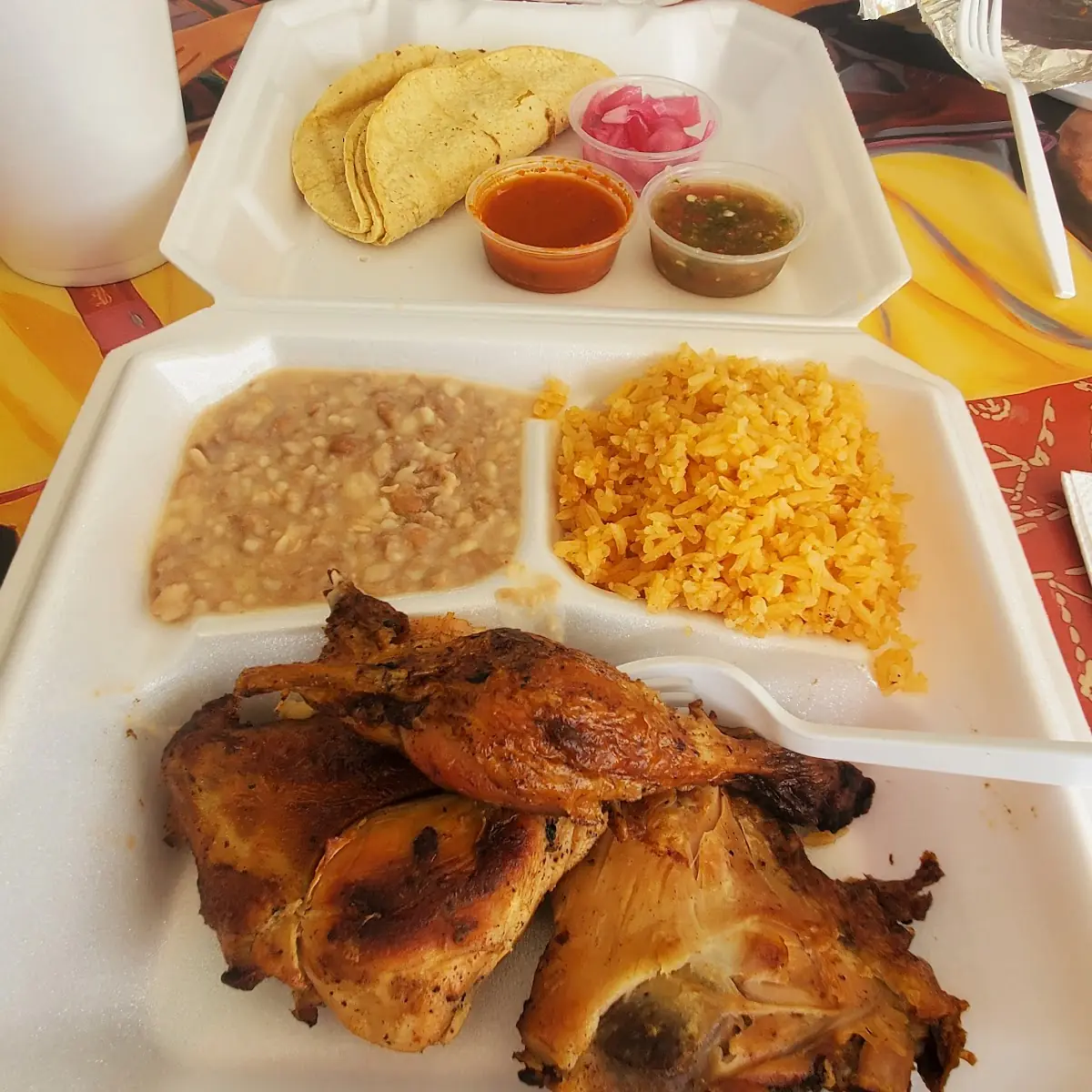 1 4 Pollo Combo w Rice & Beans
