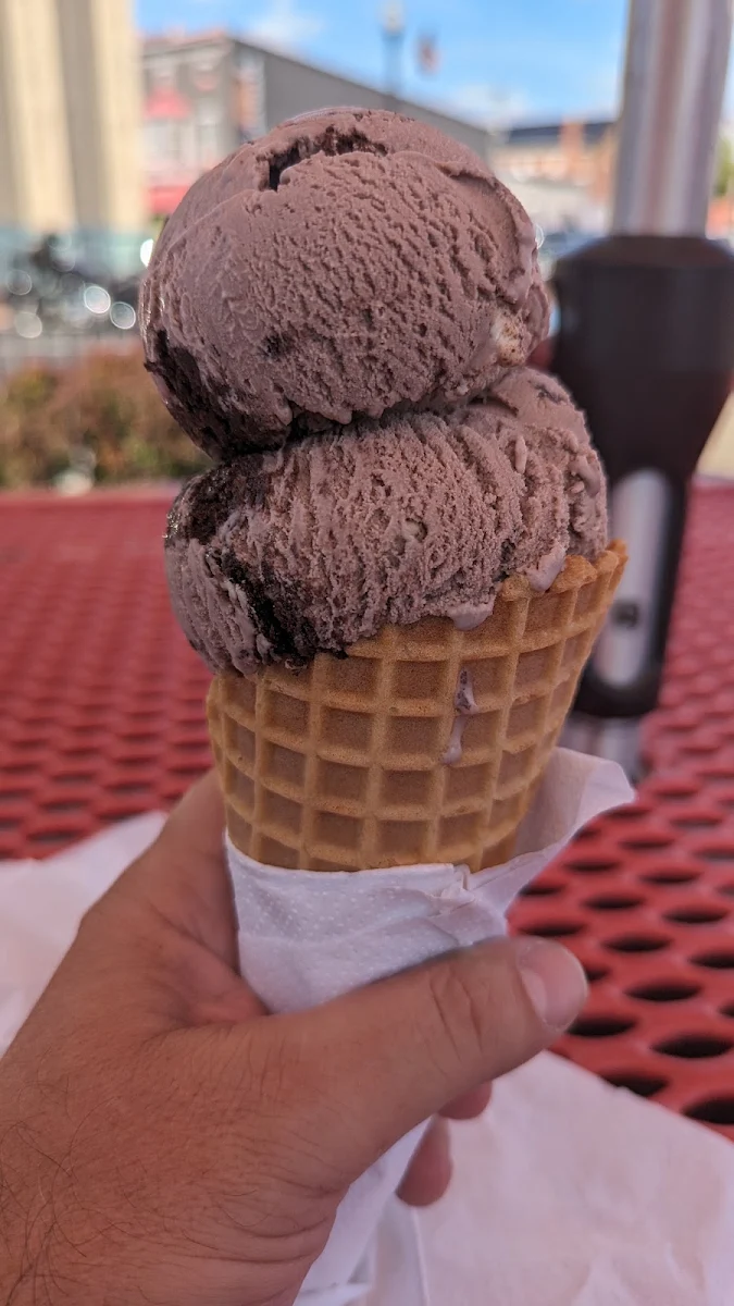 Cookies and Cream Ice Cream in a Waffle Cone