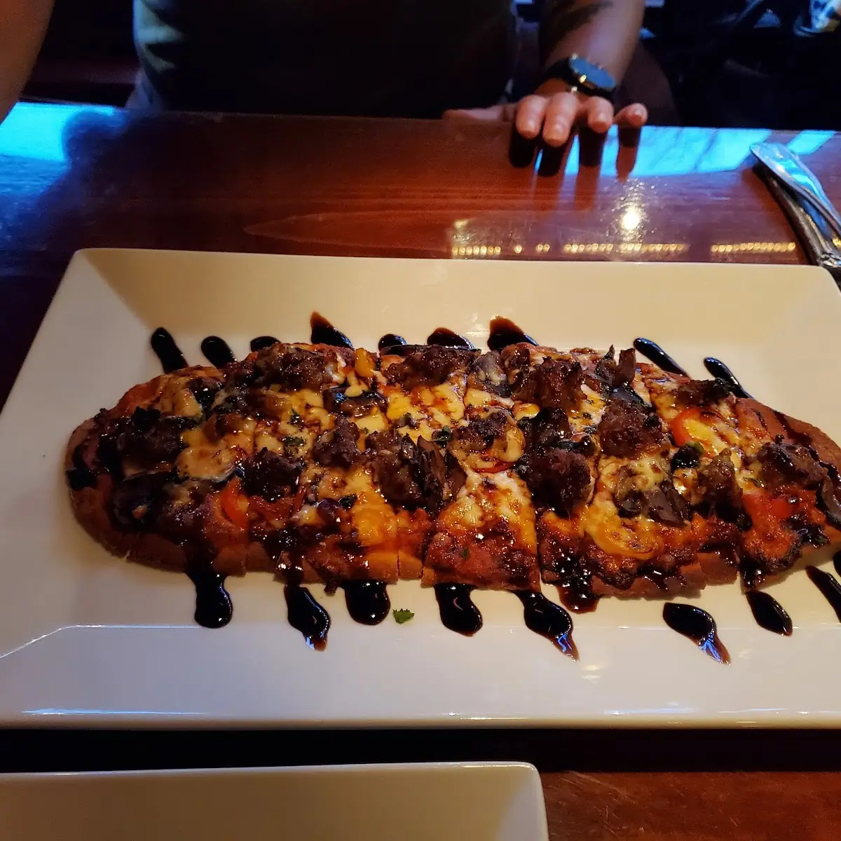 Italian Sausage Flatbread Special Pizza
