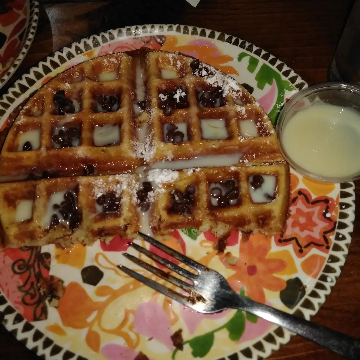 Waffles with Berries and Creme Brulee