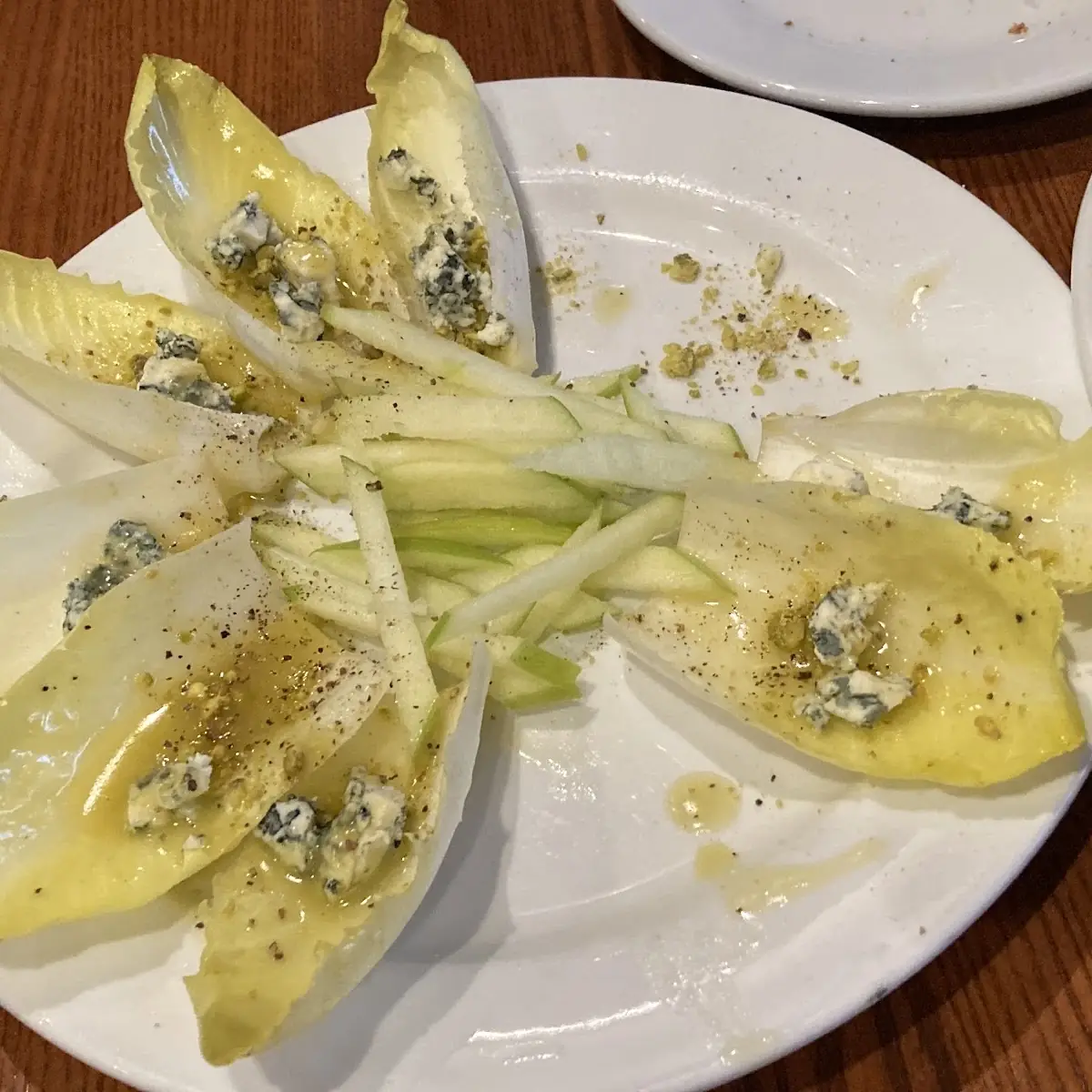 Belgian Endive Danish Blue Cheese Pistachios Fresh Apple Citrus Vinaigrette