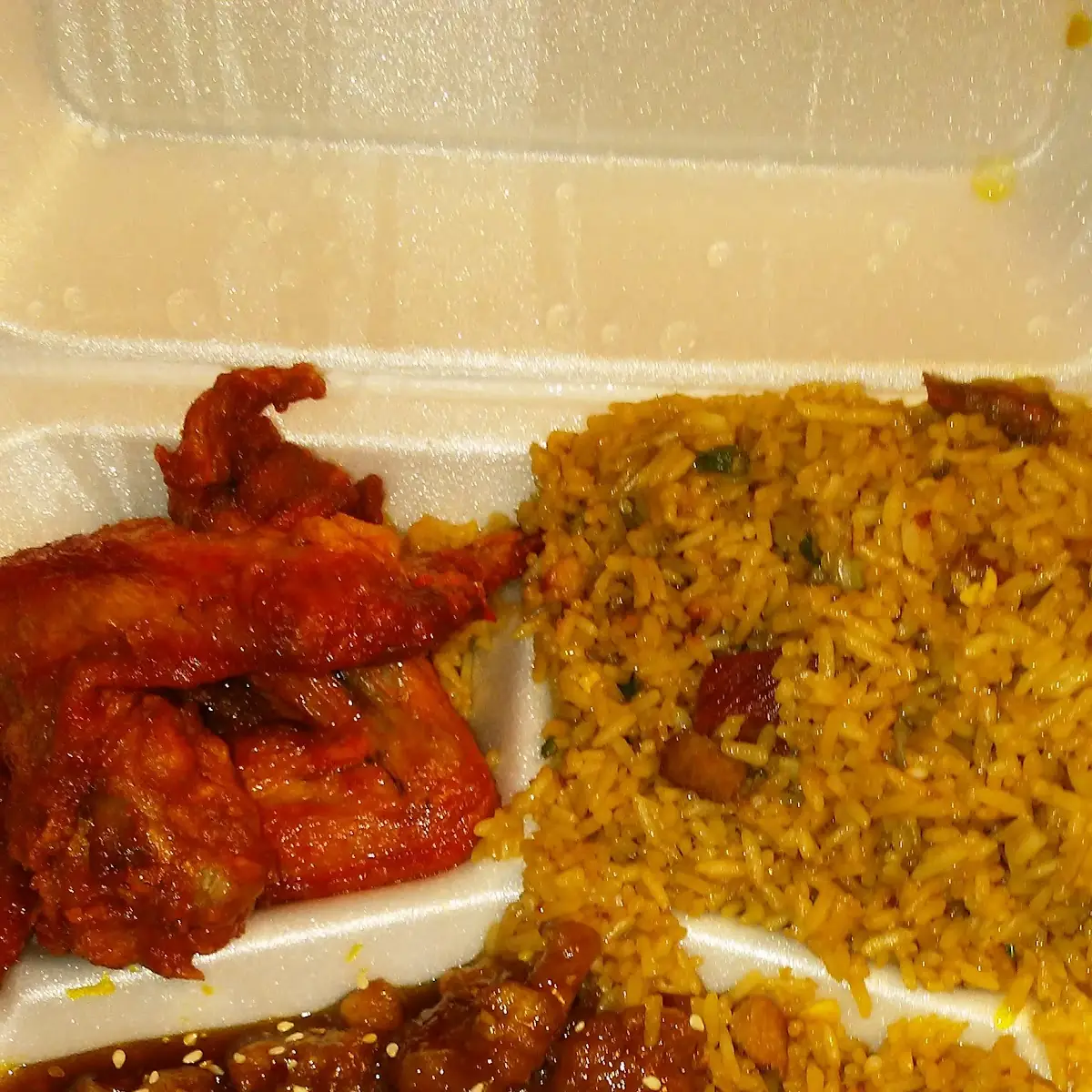 Sesame Chicken w Pork Fried Rice