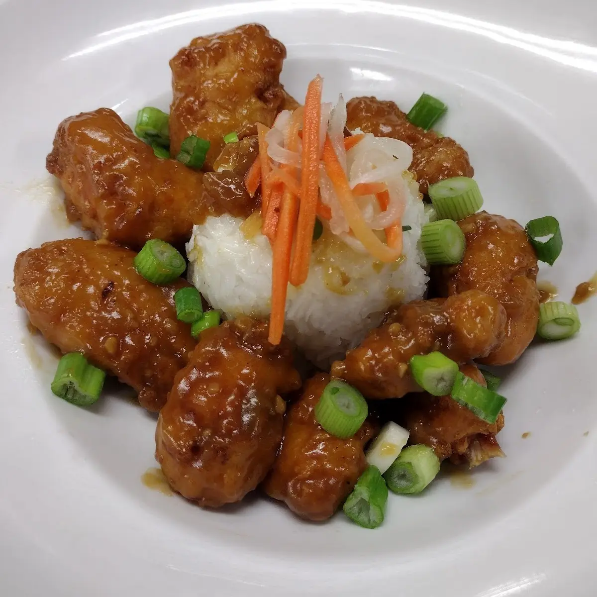 Orange Chicken with Sticky Rice