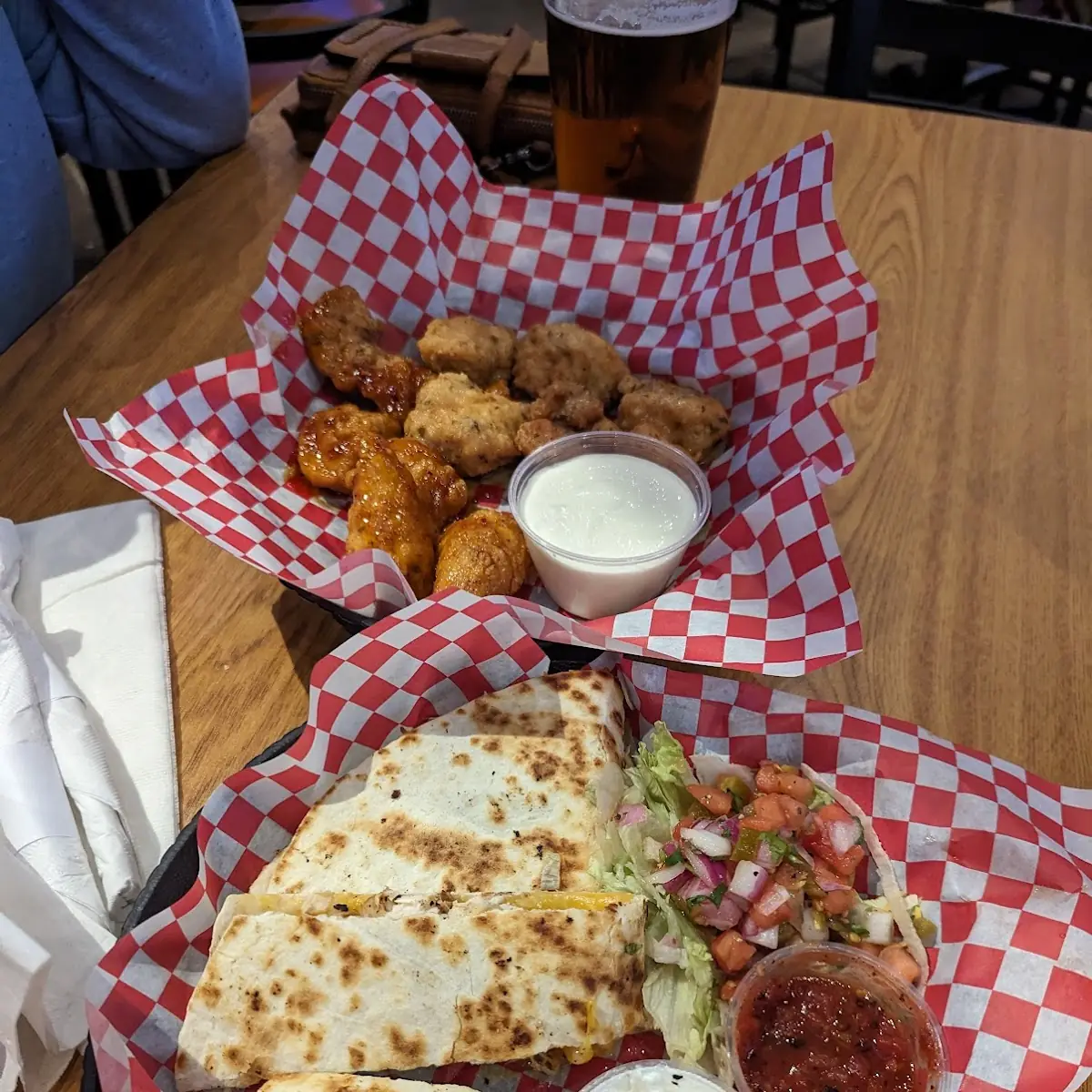 Chicken Quesadilla and Boneless Wings