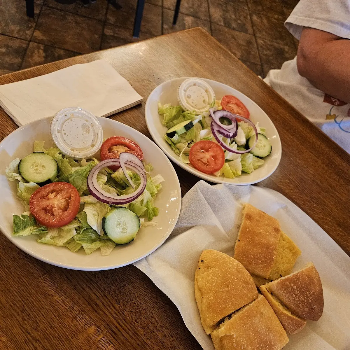 Salads and Garlic Bread