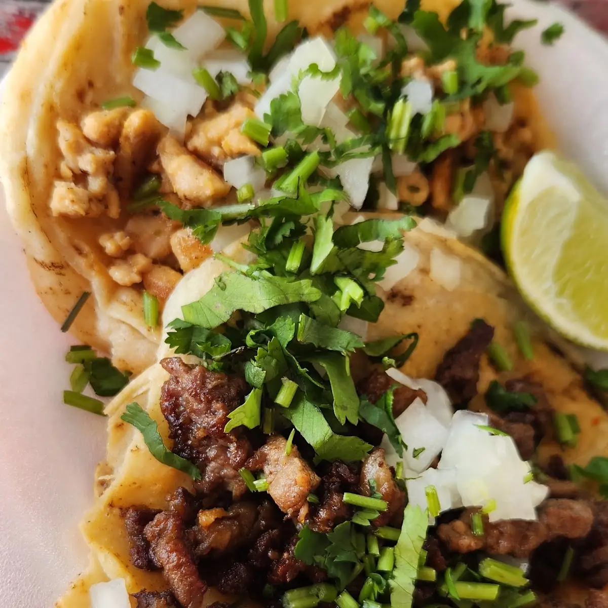 Street Tacos with Lime Wedges