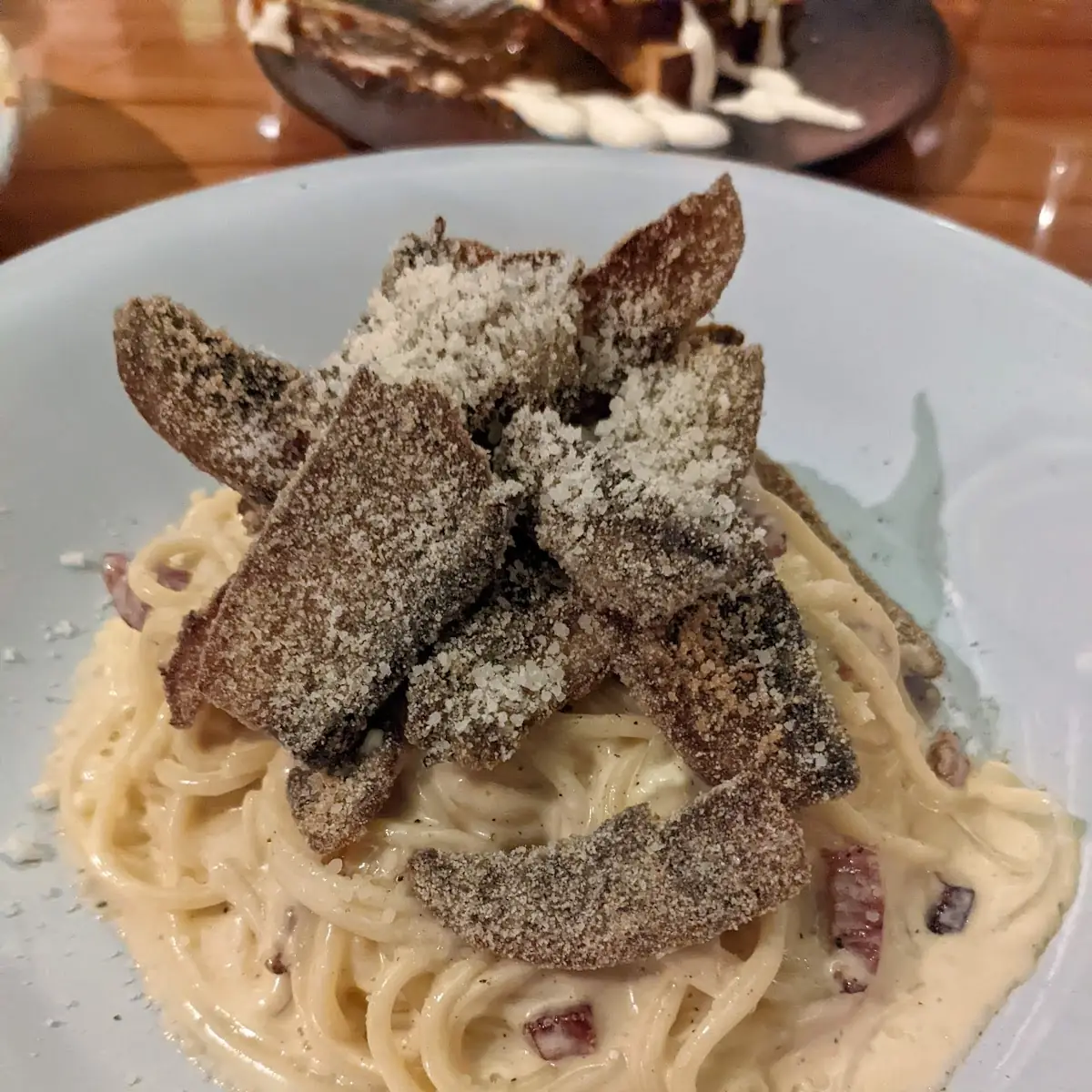 Creamy Spaghetti Carbonara with Truffle