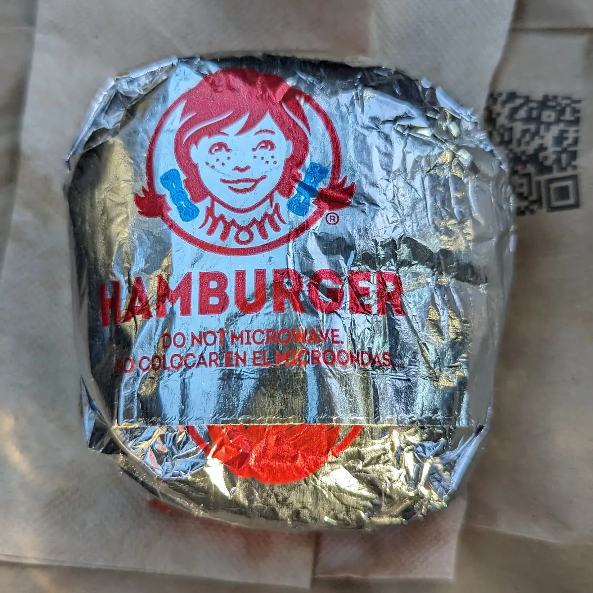 Wendy's Double Hamburger