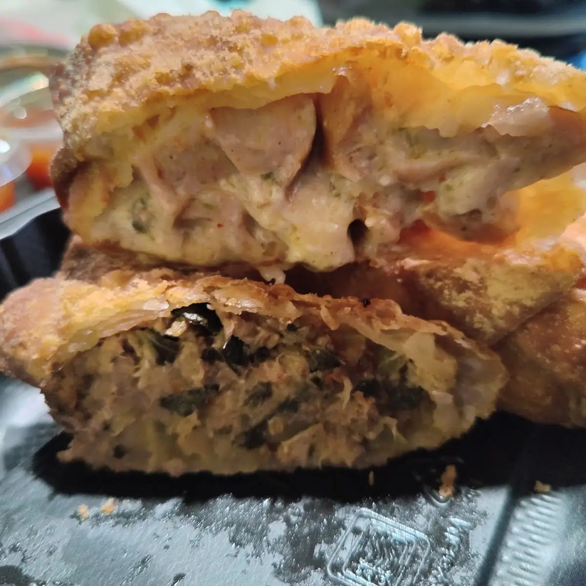 Smoked Sausage Egg Rolls