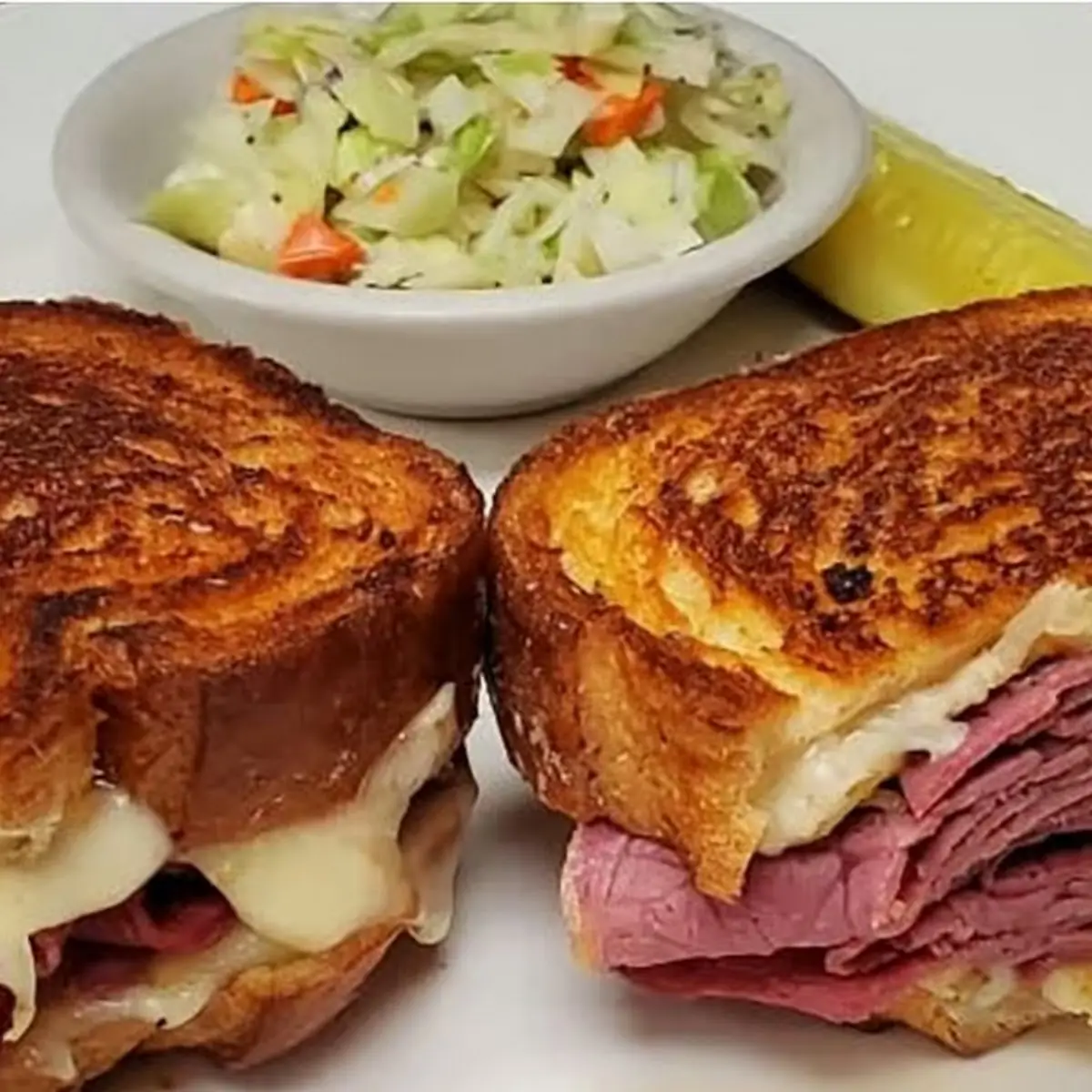 Hot Corned Beef & Swiss Sandwich