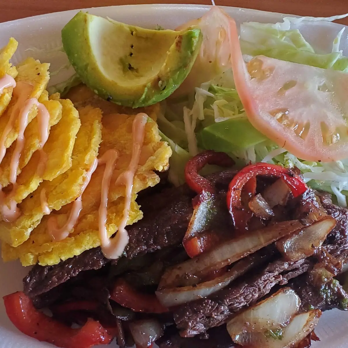 Carne Frita Con Mofongo