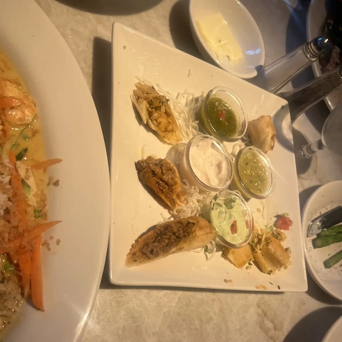 Egg Rolls Sampler Platter
