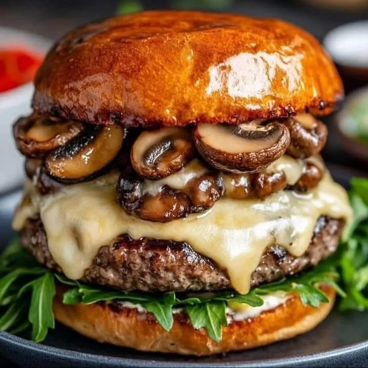 Mushroom Cheese Burger