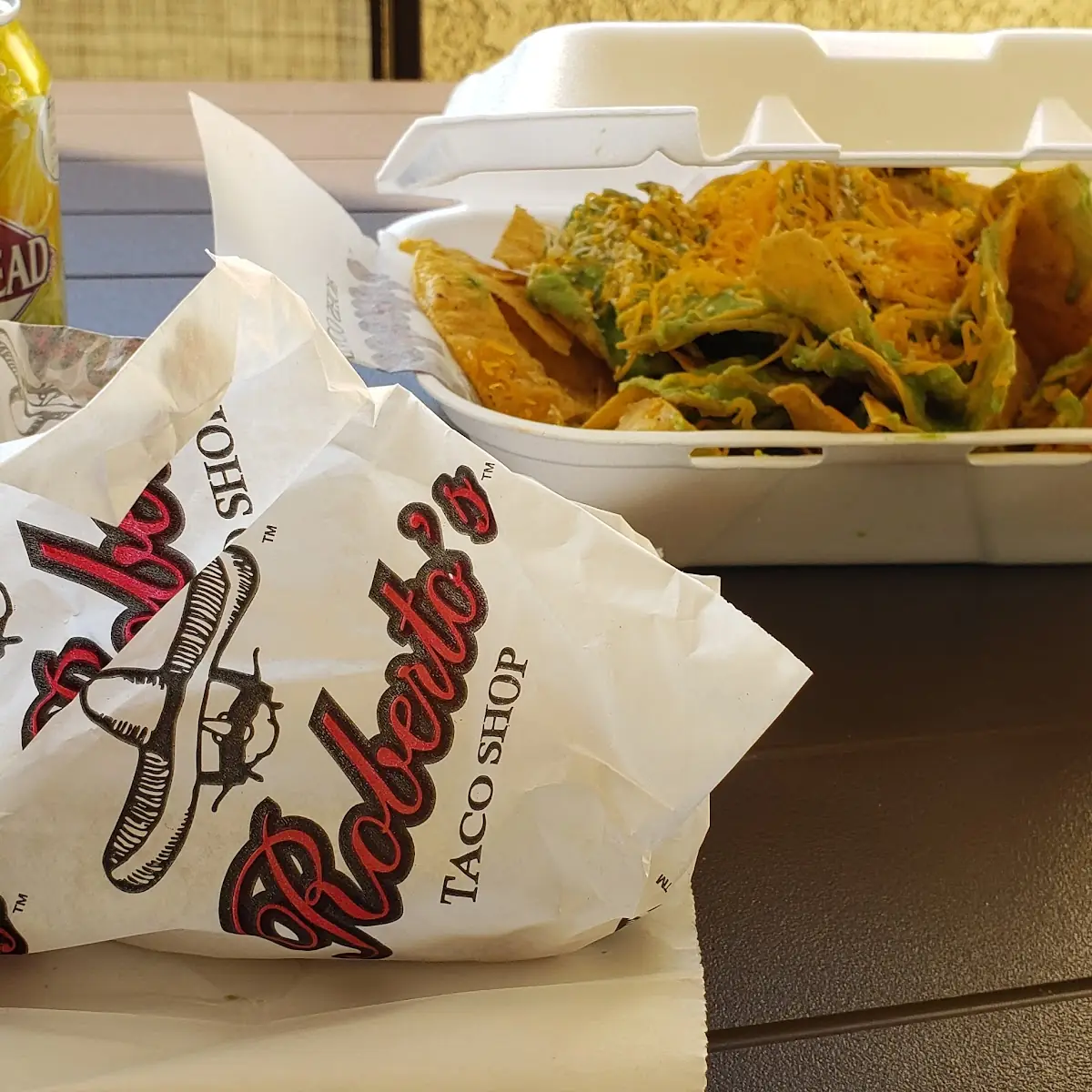 Bean Burrito Guacamole and Chips
