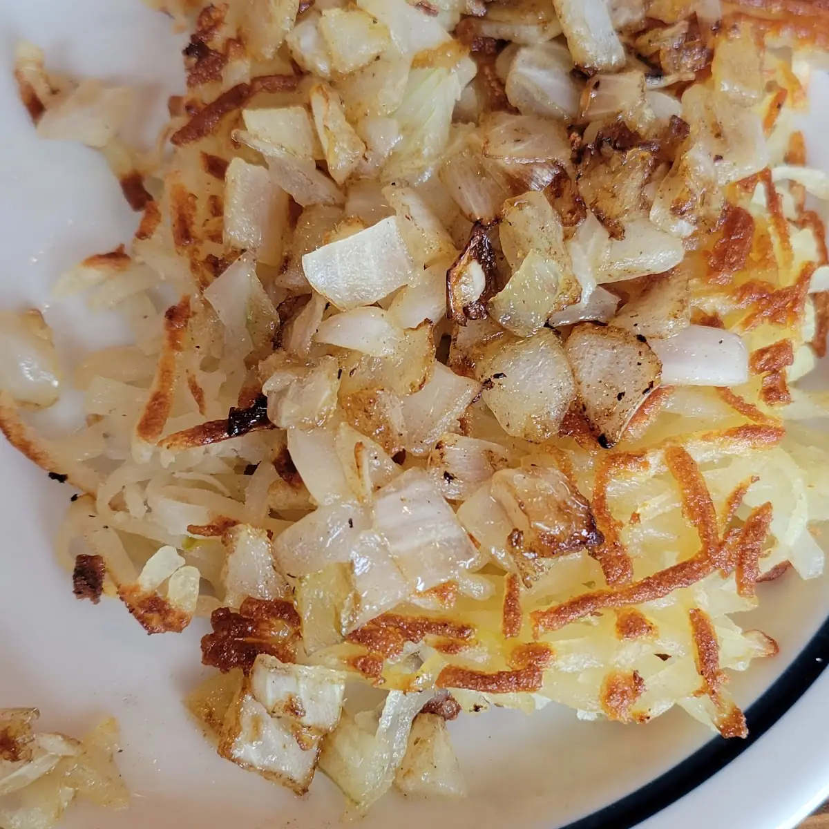 Hash Browns with Grilled Onions