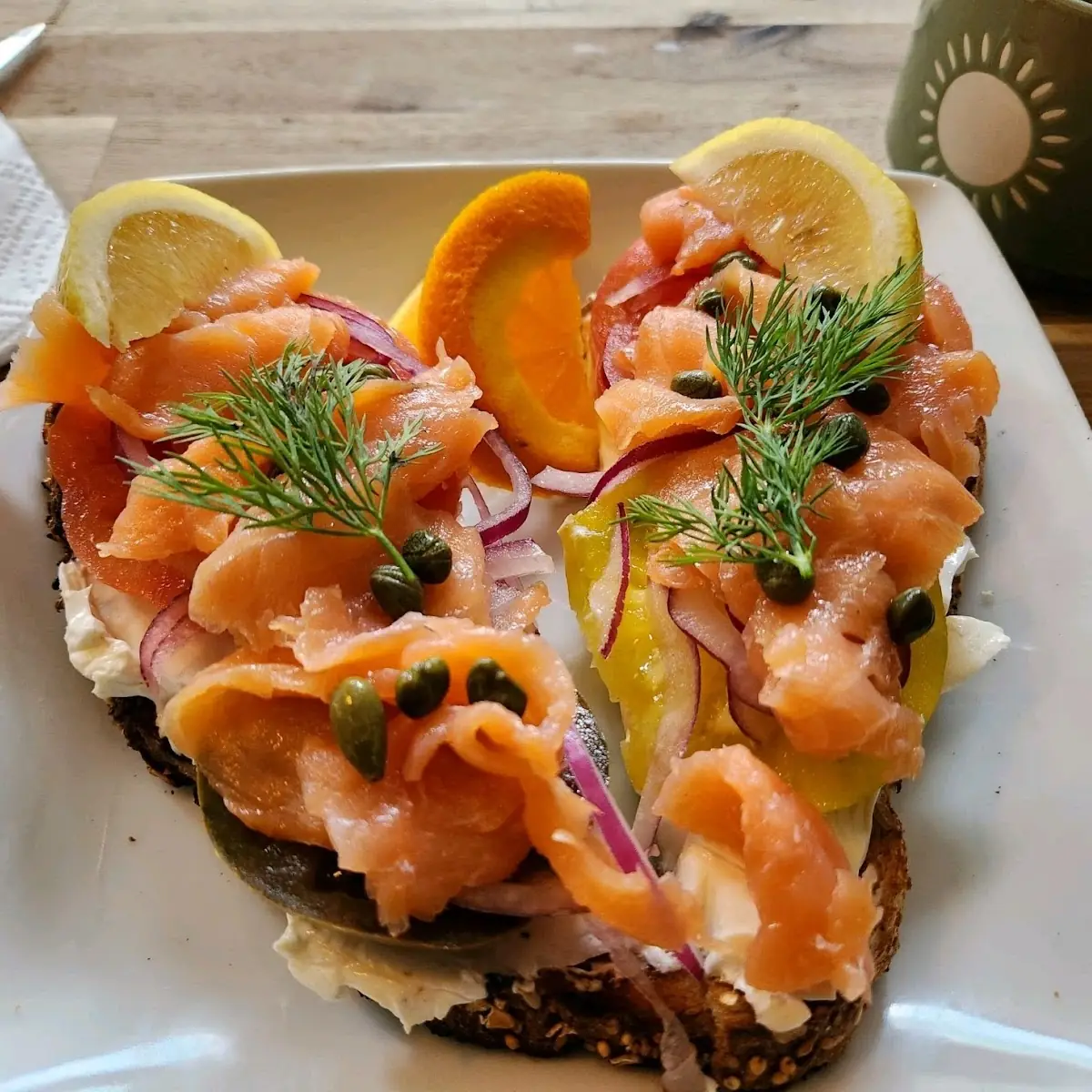 Lox & Cream Cheese on GF Toast