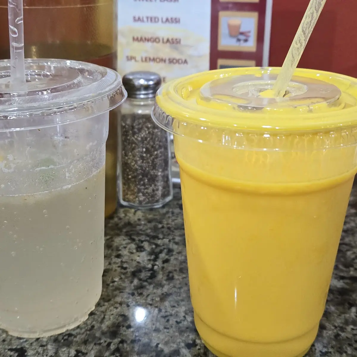 Special Lemon Soda and Mango Lassi
