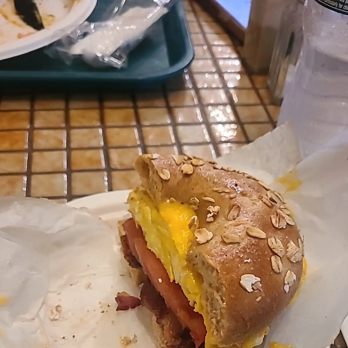 Bacon Egg and Cheese Bagel Sandwich
