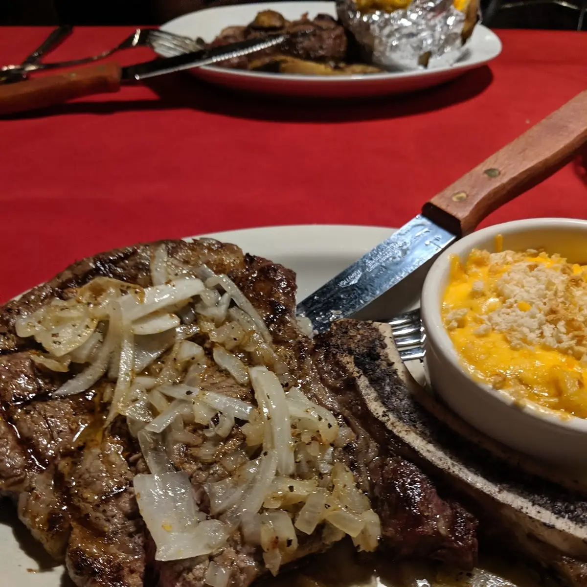 Bone in Ribeye Macaroni & Cheese