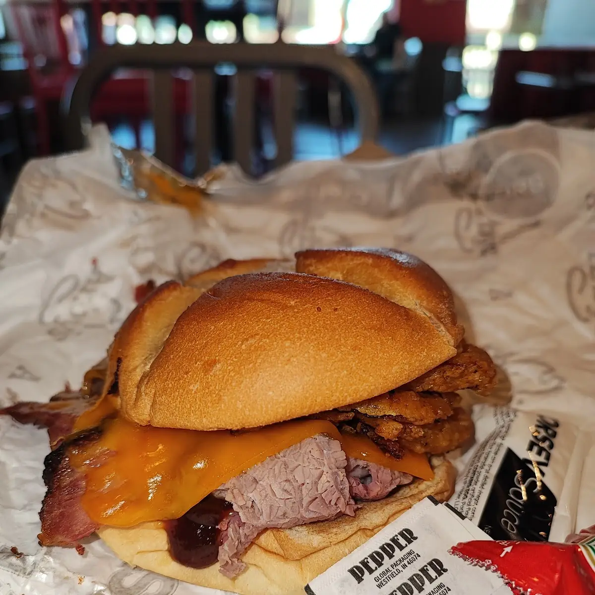 Quarter Pound Chopped Brisket Sandwich
