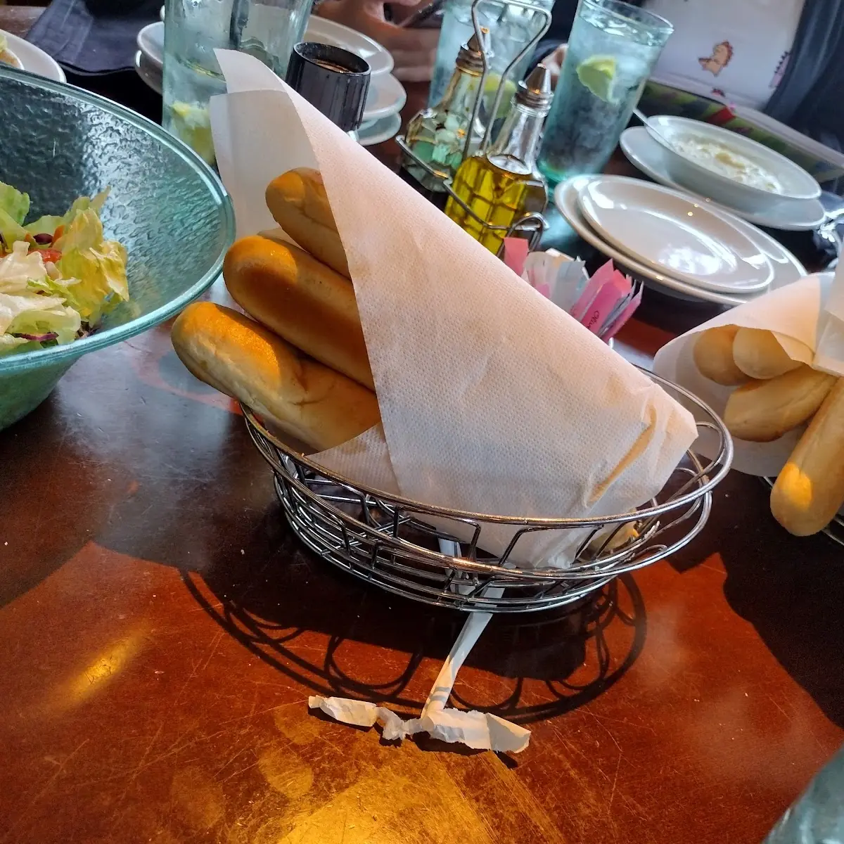 Salad and Bread Sticks