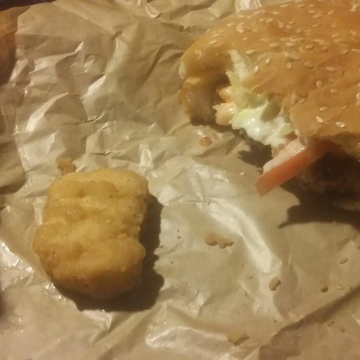 Chicken Nugget and a Whopper