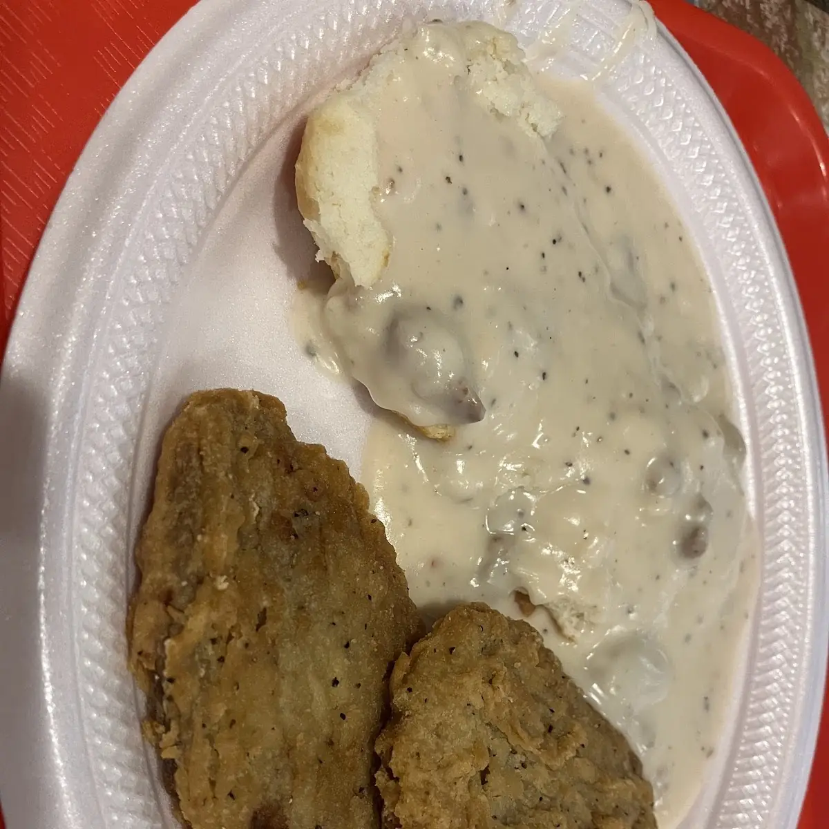 Country Fried Steak with Biscuits and Gravy