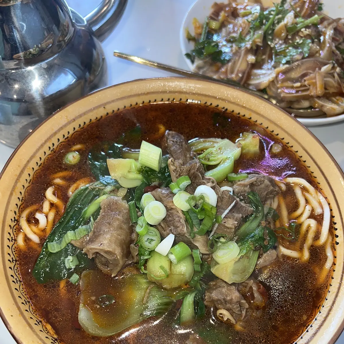 Chili Beef Stew Noodle Soup