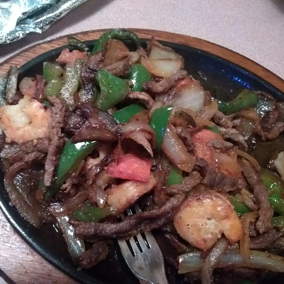 Steak and Shrimp Fajitas