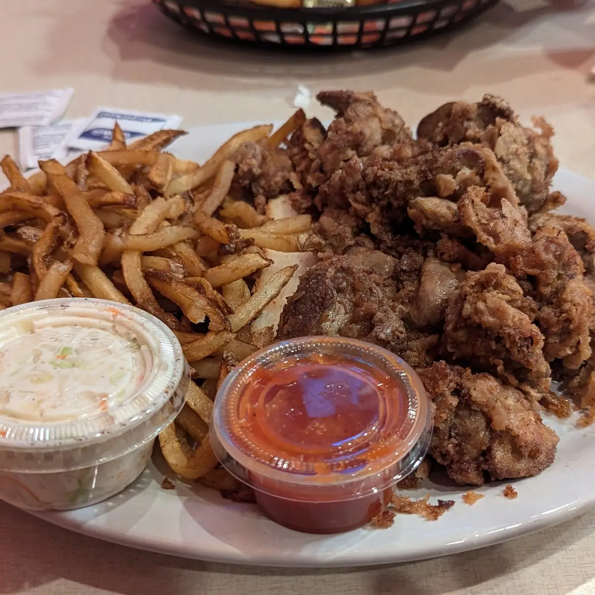 Chicken in the Rough Which Is Fried Chicken Livers