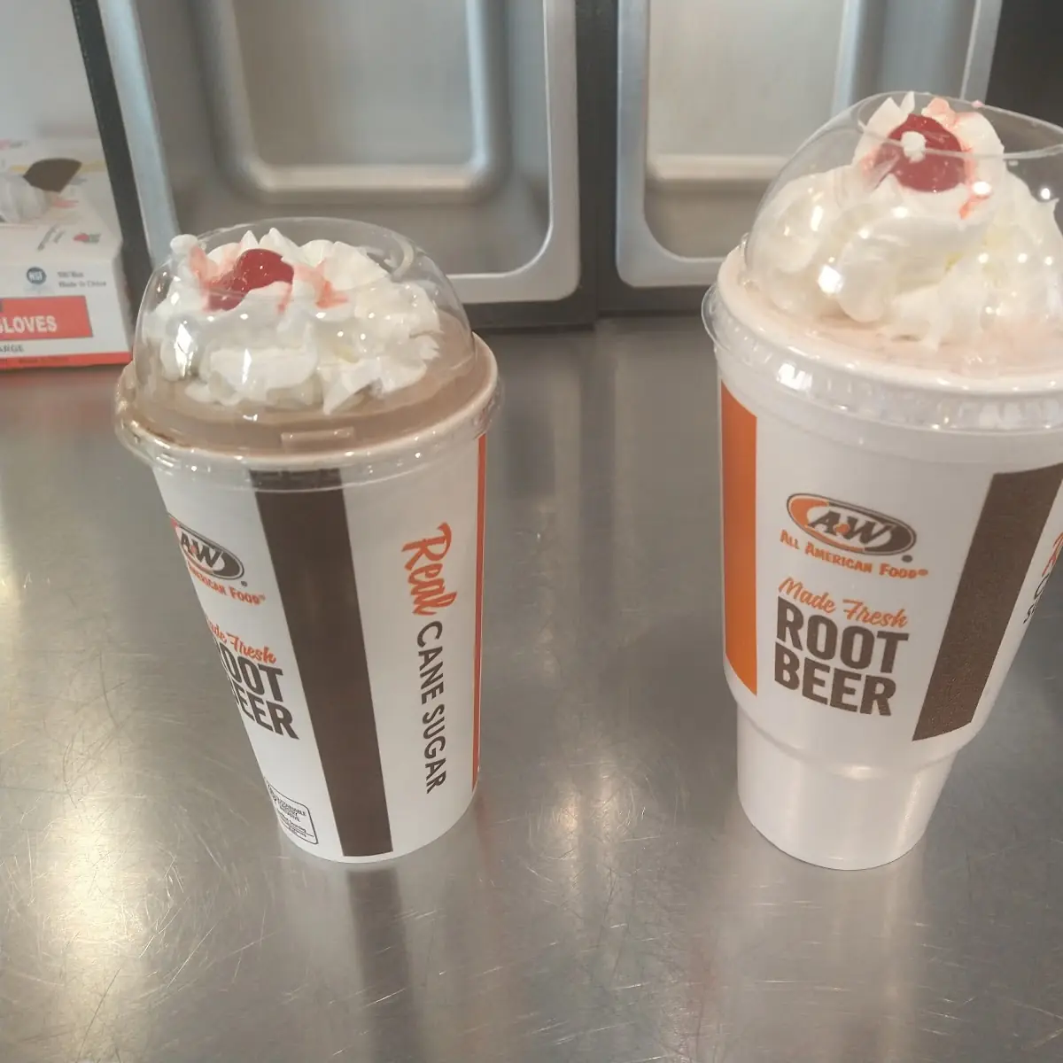 Large Strawberry Shake and Medium Shake Chocolate