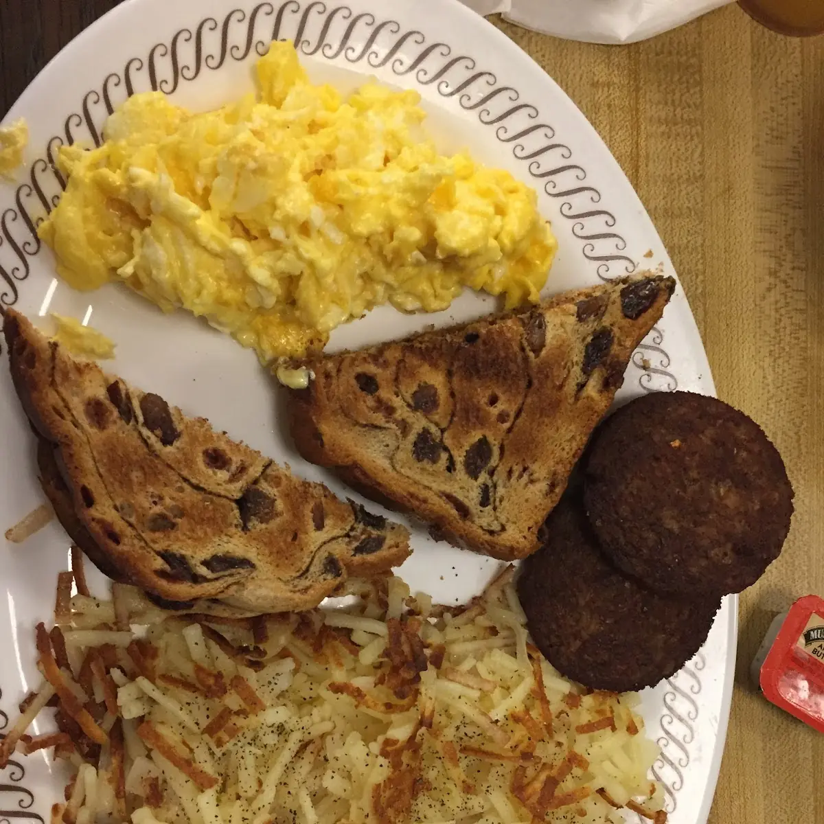 Cheese Eggs with Hash Browns