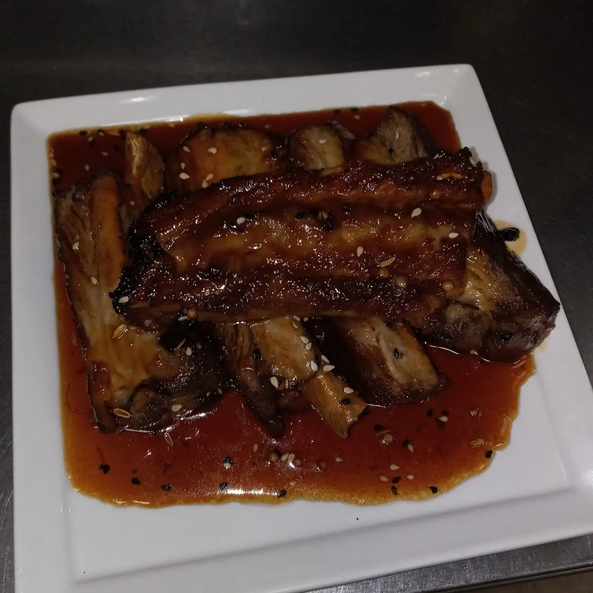 Beer Braised Baby Back Ribs