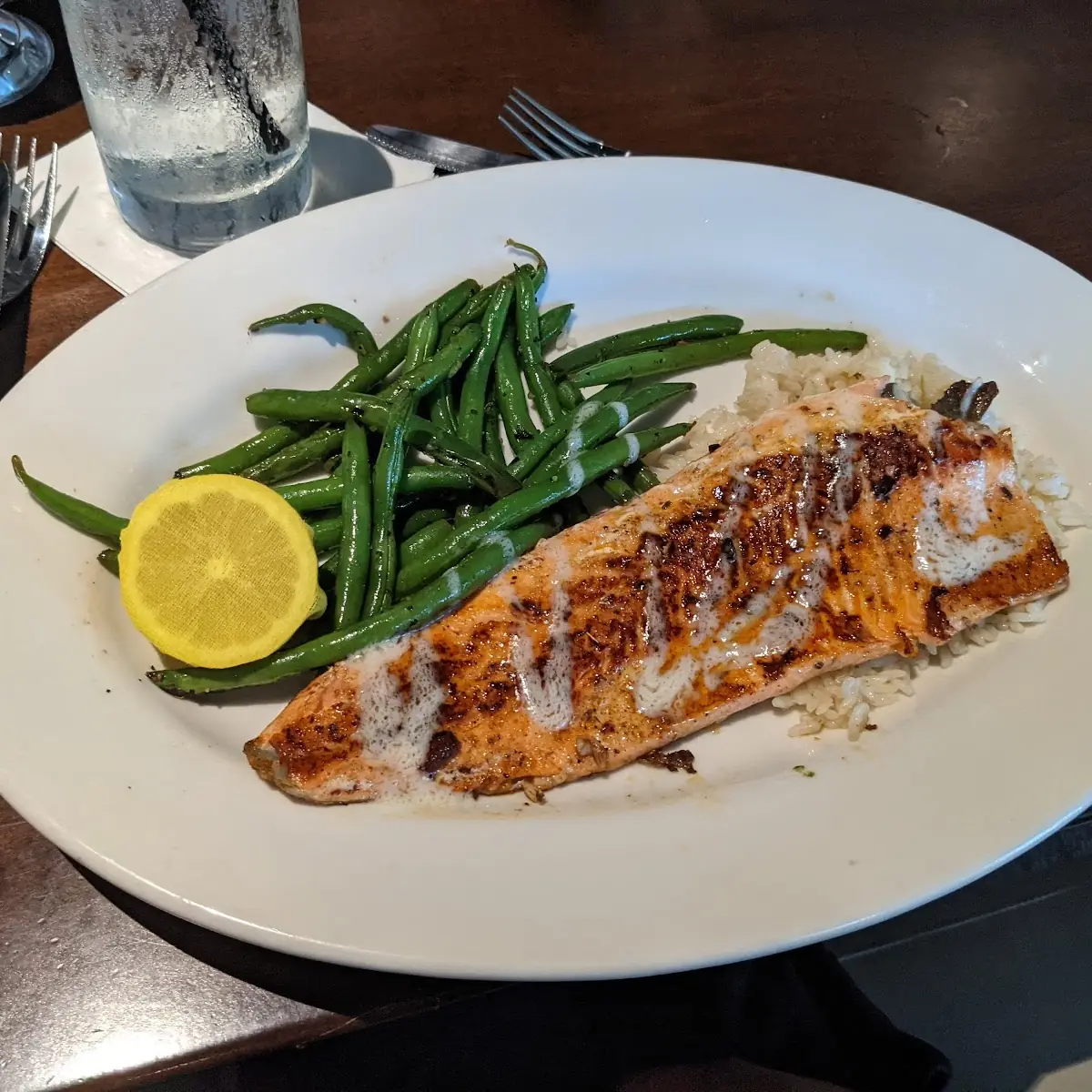Fresh Ruby Red Trout and Grilled Shrimp